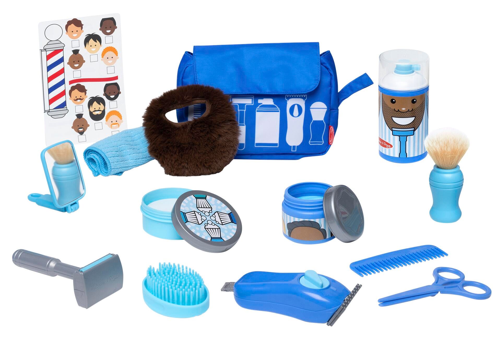 Melissa & Doug Barber Shop Play Set, 16 Pieces | School Specialty